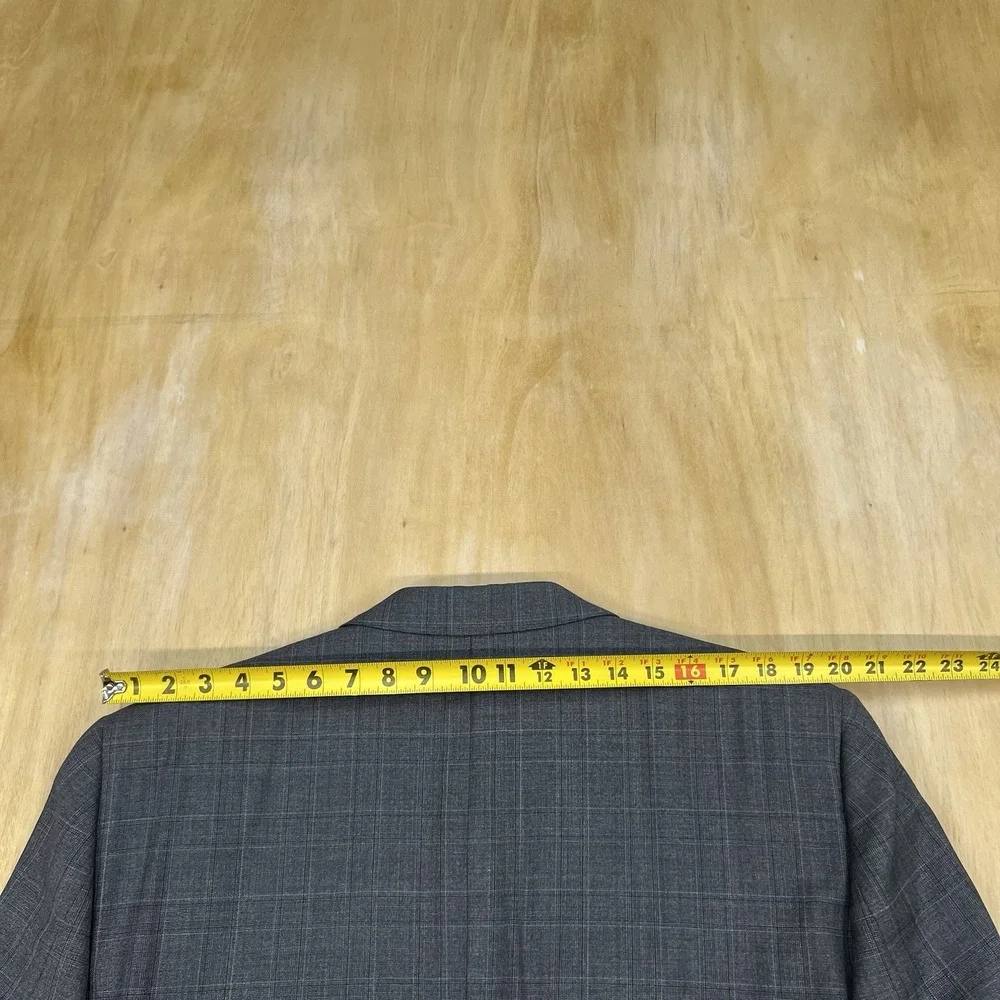 Joseph Abboud Custom Suit Mens 45L Long Wool Pants 35x35 (Unhemmed) Gray/Blue
